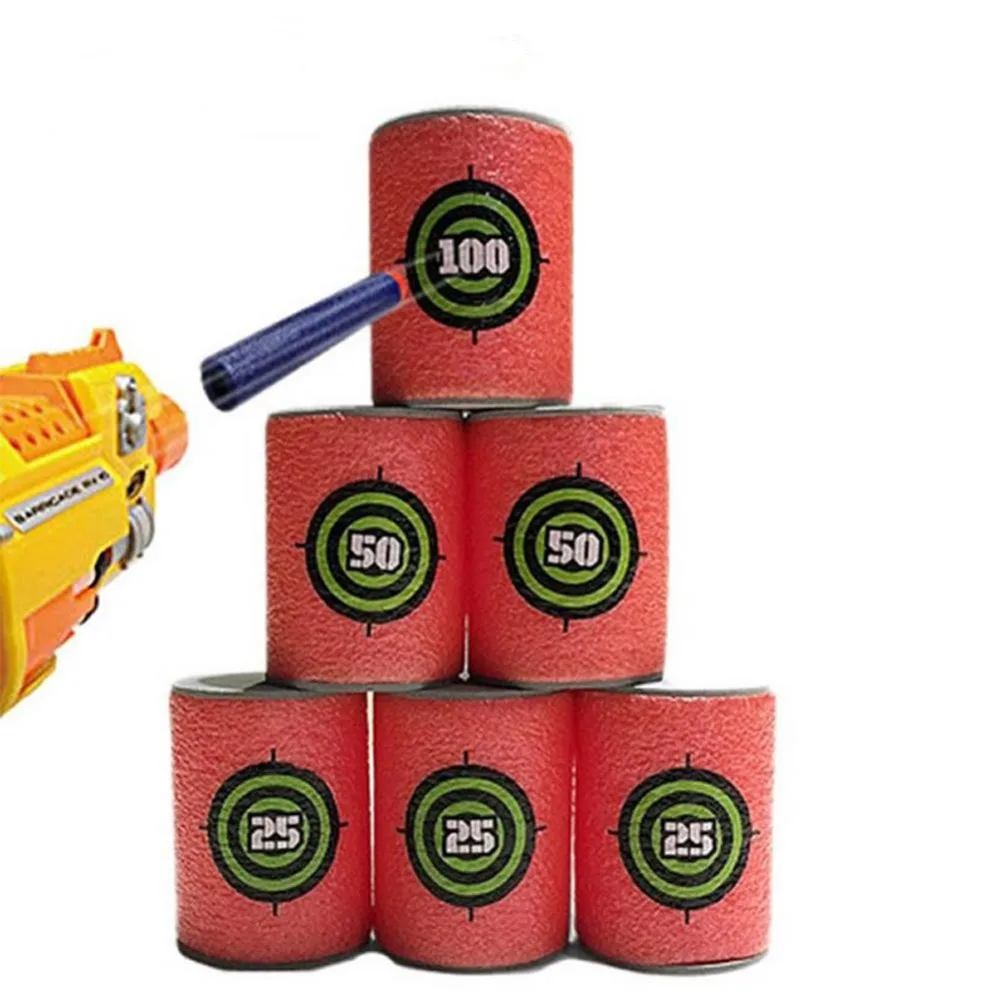 

MrY 6pcs/set Bullet targets shot target Retaliator Series Darts toy gun soft bullet Annex Kids Toy red color
