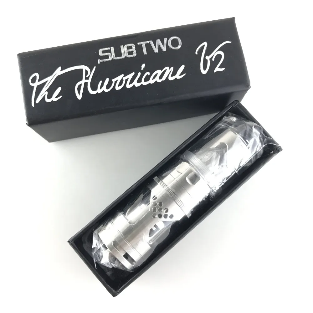

HOT Hurricane V2 RTA Atomizer Hurricane RBA Tank atomizer fit 510 vaporizer 4ml electronic cigarette Adjustable Airflow box kit