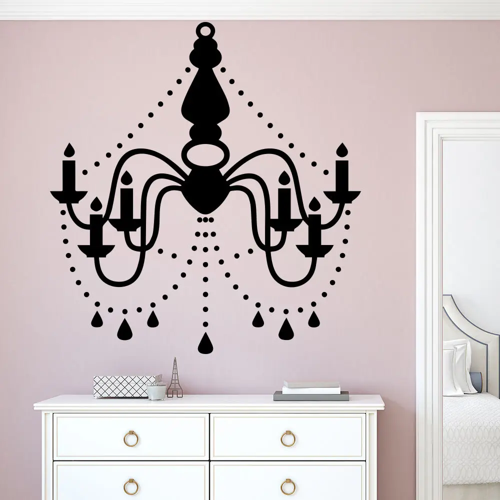 Chandelier Wall Decal Removable Vinyl Wall Decal Vinyl Sticker Home