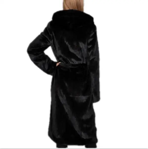 Lisa Colly, Женское пальто с длинным рукавом, с капюшоном, из искусственного меха, куртка, зима, женское плотное теплое пальто из искусственного меха, верхняя одежда
