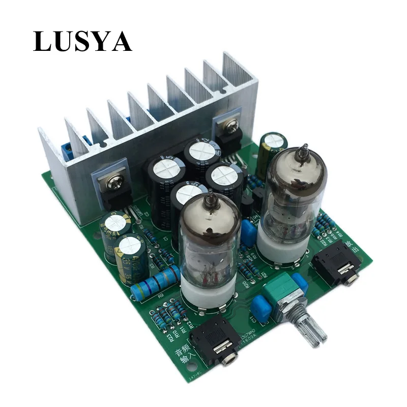 Lusya HIFI 6J1 tube amplifier audio board LM1875T power amplifier Board 30W preamp bile buffer DIY kits/finished