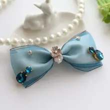 Элегантная Модная заколка для причёски с бантом, кружевная ткань принцессы, заколка для волос, заколка для волос, головной убор ручной работы, аксессуары Hari