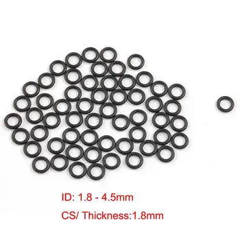 

ID 1.8 2 2.24 2.5 2.8 3 3.15 3.3 3.5 3.55 3.75 4 4.2 4.3 4.5mm x CS 1.8mm NBR rubber o ring nitrile seal washers o-ring gaskets
