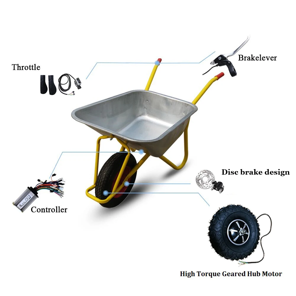Αγορά Ποδηλασία New 14.5" Electric Wheelbarrow Gear Motor 24v36v 48v