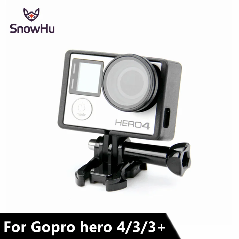 SnowHu Anti-exposed lens frame Protective Lens Cover +Standard Frame for Gopro Hero 4 3+ Case Protector Mount LD01 | Электроника