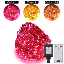 Dual-Color led Remote Control 30M 300LEDs Copper Wire Warm White & Pink String Lights 10 Modes Timed+UL(US)Adapter+Free shipping Dual-Color led Remote Control 30M 300LEDs Copper Wire Warm White & Pink String Lights 10 Modes Timed+UL(US)Adapter+Free shipping