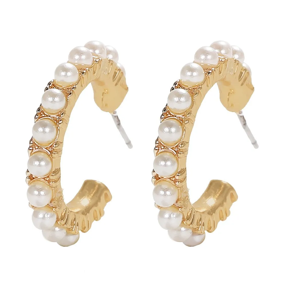 

Summer Rainbow Colorful Crystal Mini Hoop Earrings Vintage Geometric Round Shiny Rhinestone Big Earrings