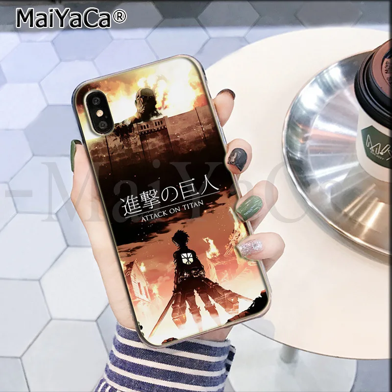 MaiYaCa attack on titan Крылья Свободы аниме восхитительный цветной телефон чехол для iPhone 8 7 6 6S Plus X XS max 10 5 5S SE XR