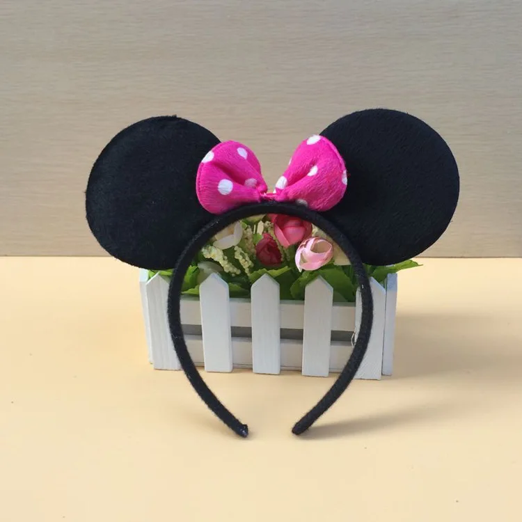 Disney Микки Маус мультяшная голова милые обруч уши Детская повязка на голову подарок для девочки вечерние головные уборы косплей головной убор косметическая игрушка