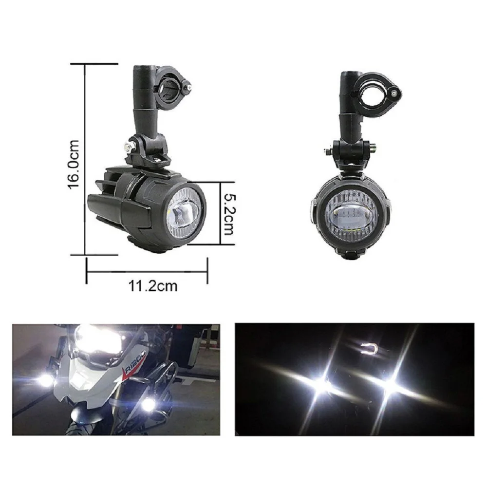 1 Set Universal Motorcycle LED Auxiliary Fog Light Assembly Driving Lamp 40W Headlight For BMW R1200GSADVF800GS Motorcycle (8)