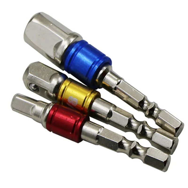 

1PCS 1/4 3/8 1/2 Wrench Socket Adapter colorful Spring Loaded Ball Chrome Vanadium Steel Socket Adapter drill ratchet power tool