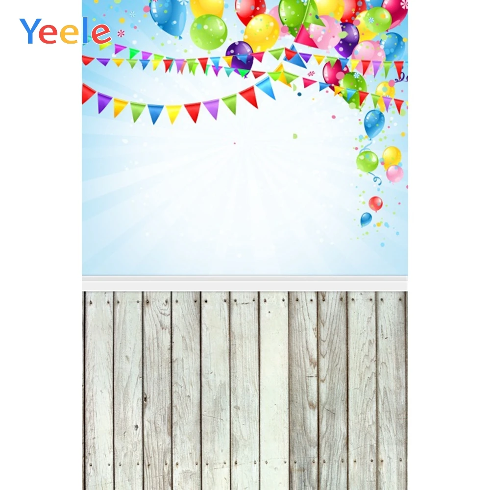 

Yeele Balloons Flags Communion Party Decor Baby Kid Photography Backgrounds Customized Photographic Backdrops For Photo Studio