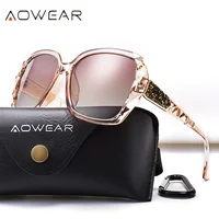 Femmes luxe dégradé surdimensionné lunettes de soleil femmes polarisées carré Vintage lunettes de soleil dames diamant nuances gafas de sol mujer 1