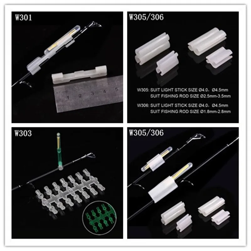 

Fishing Light stick holder light clips led for fishing rod tip chemical light night fishing lure accessories fishing line