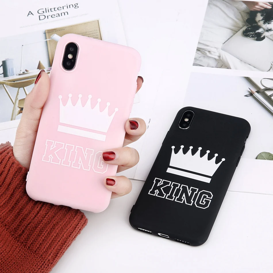 Moskado King queen чехол для телефона для iphone 7 6 6s 8plus X XS Max XR пары шикарные модные симпатичные, из мягкого ТПУ чехол для iphone 11 5S SE