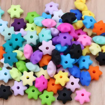 

10Pcs Baby Teether Silicone Beads For Mom DIY Bracelets Necklaces Craft Jewelry