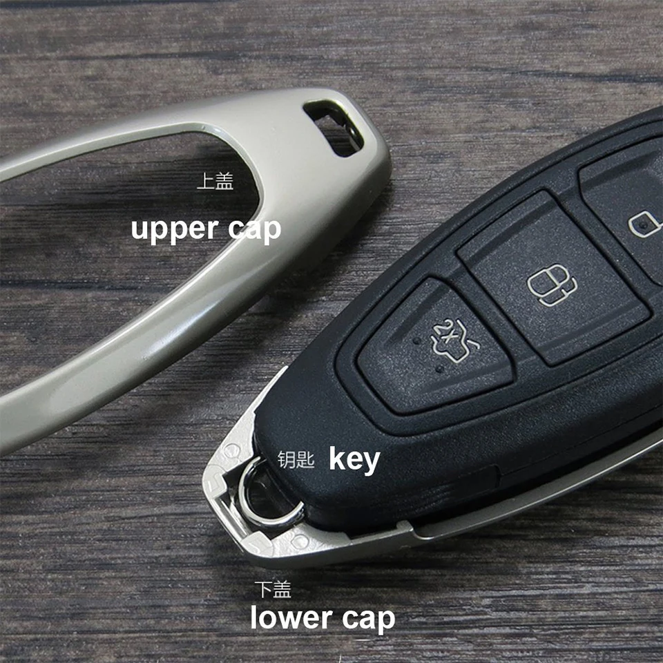 1x чехол для ключей для автомобильного стайлинга для Ford Focus 3 4 MK3 MK4 для Ford Fiesta Mondeo Ecosport Kuga Focus ST C-MAX автомобильные Цепочки Кольца Для Ключей