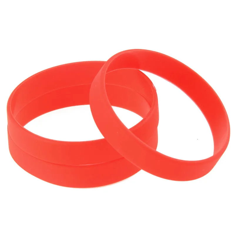 Модный силиконовый резиновый гибкий Браслет, Браслет-манжета для женщин и мужчин, спортивный браслет, 10 шт - Окраска металла: Red
