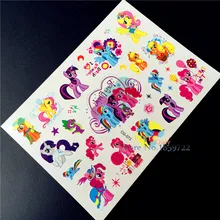 1 Sheet My Little Pony Tattoo Stickers Toys Horse For Children HCG-073 Kids Birthday Party Tatoo poni Paste Decoration Supplies