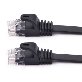 

5pcs/lot High Quality 1m Flat CAT5E UTP Ethernet RJ45 Patch Cable Copper Network Cable Cord Black