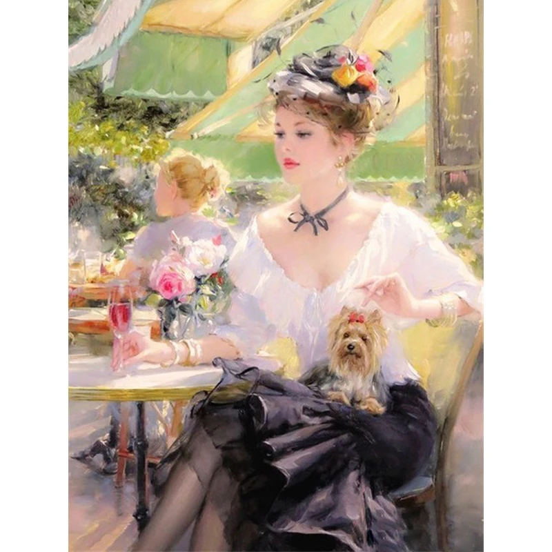 Full Drill Beauty Girl DIY 5D Diamond Painting Cross Stitch Kits Home Mosaic Art