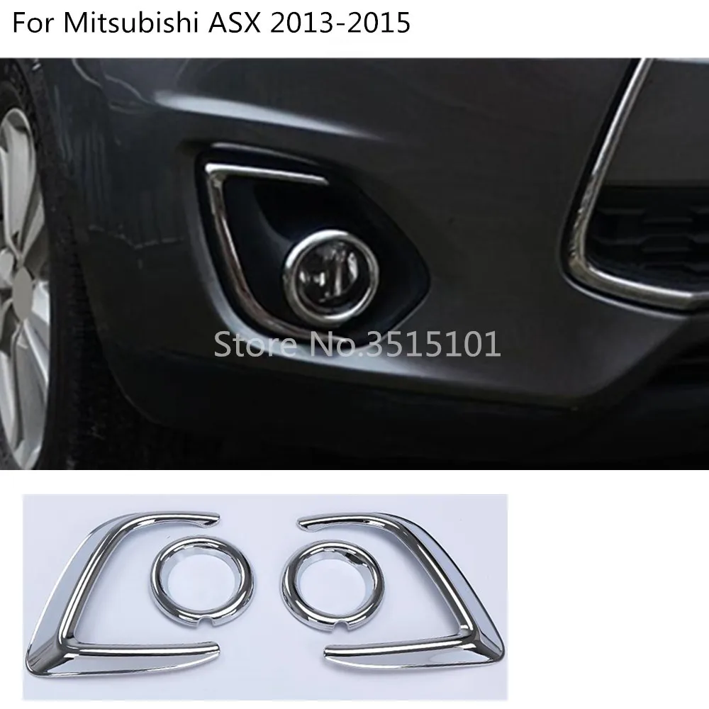Car body head front fog light font b lamp b font frame stick styling ABS Chrome