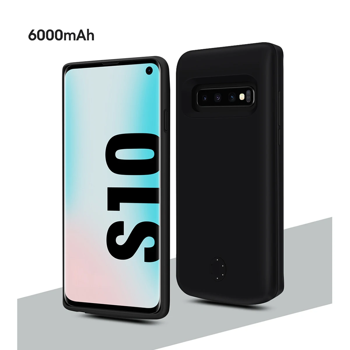 Чехол с зарядным устройством для samsung Galaxy S10 S10 Plus, 6000 мА/ч, тонкая внешняя Портативная зарядка S10e, 5000 мА/ч, внешний аккумулятор - Цвет: S10 6000mAh