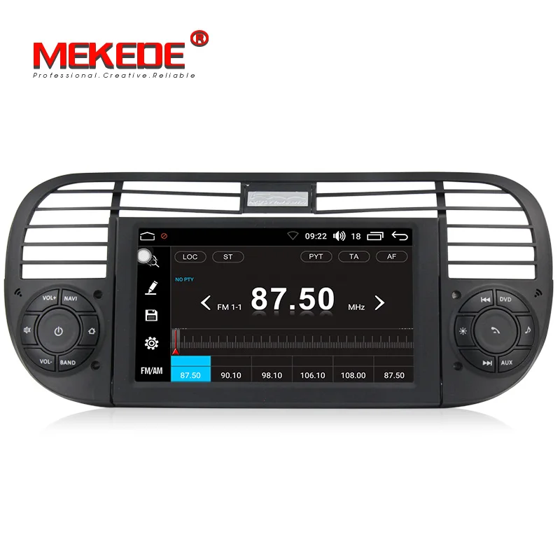 Excellent New Arrival! Octa core Android8.0 Car stereo head unit navigation GPS DVD player for Fiat 500 2007-2016 Built-in WiFi Adapter BT 3