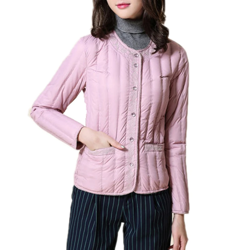 

Women Spring Coat 2019 New Ultra Light White Duck Down Jacket Slim Women Short Puffer Jacket Portable Windproof Down Coat L2638
