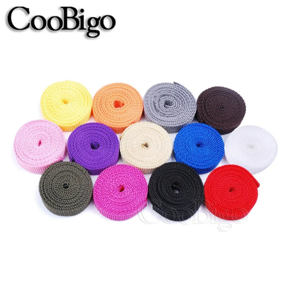 

10 yard Pick & Mixed Colorful 3/8"(10mm)Polypropylene PP Webbing Ribbon Band Strap Dog Collar Harness Outdoor Backpack Bag Parts