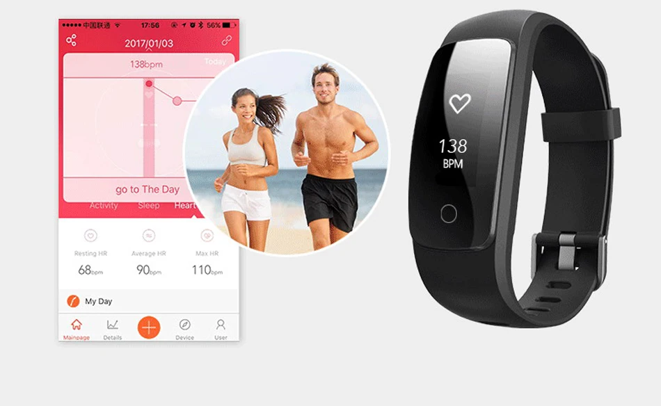 Makibes ID107 Plus HR Smart fitness bracelet (8)