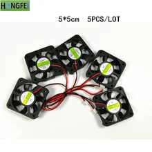 5psc 5X5 Вентилятор led par ligth использовать 5X5 см 12/24 V бесшумный вентилятор