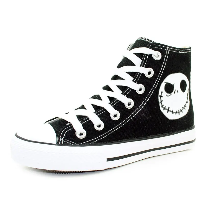 

Fashion luminous canvas shoes Skull Men's Casual Shoes High outdoor shoes for Students Hip Hop Creative Christmas gift X072703