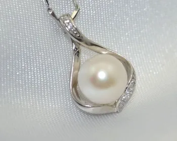 

Real Genuine Natural Fresh Water Pearl Pendant with Snake Chain Charm Classical Jewelry for Charm Women