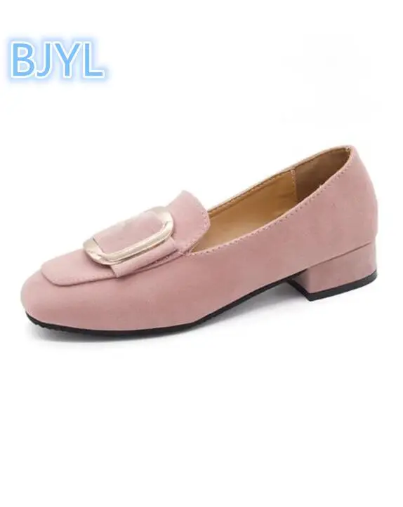 

BJYL Shallow mouth single shoes female head 2018 new wild soft sister small shoes women spring with women's shoes