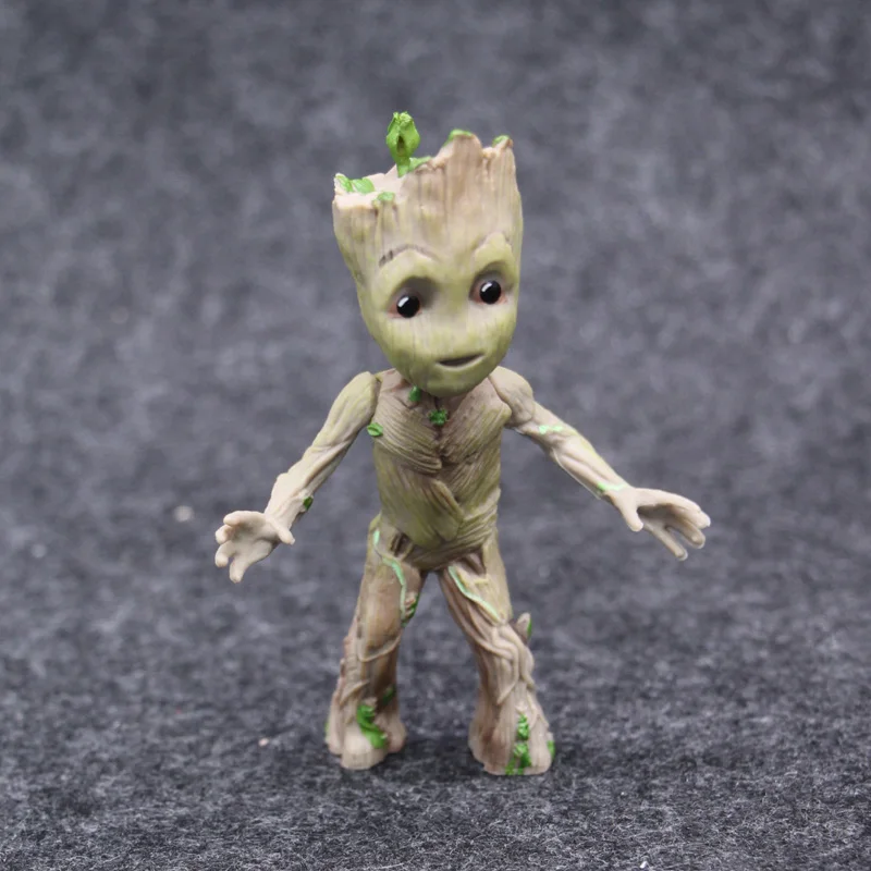 Marvel Guardians of The Galaxy Мстители крошечные милые детские дерево человек Стенд Ver