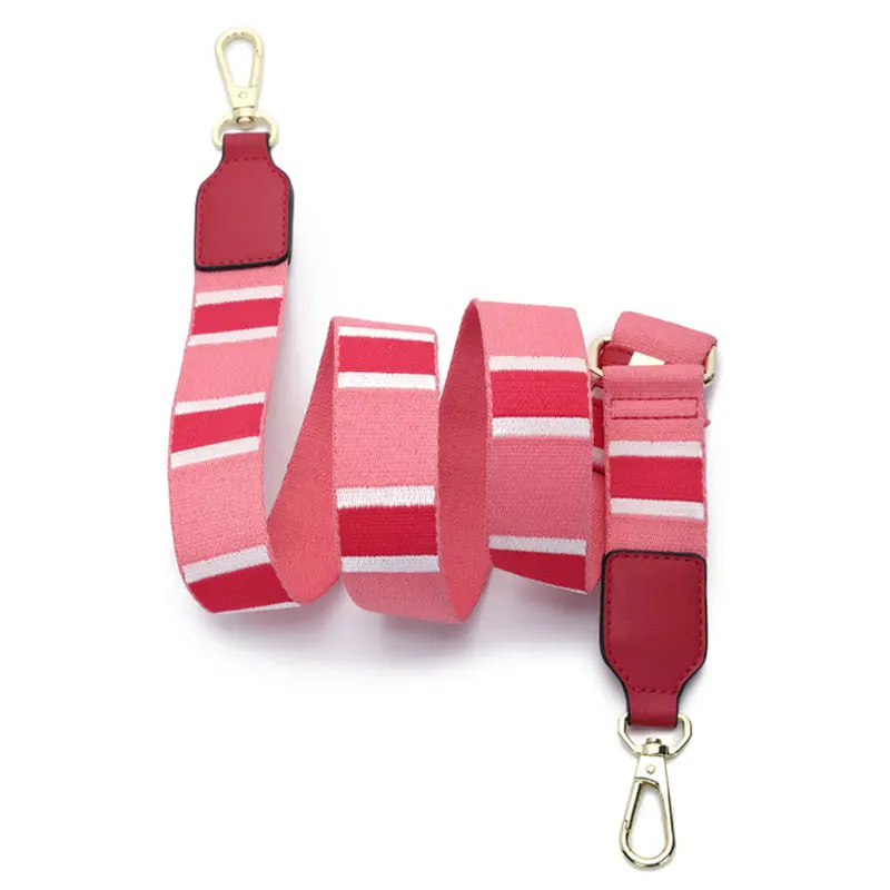 Fashion Color Blocks Shoulder Bag Straps 122 * 4 CM Soft Canvas Leather Bag Accessories Comfort Quality Bag Strap 2019 Hot