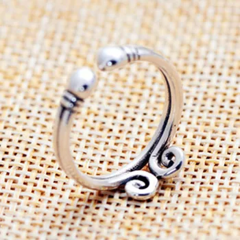 

Thai silver jewelry wholesale 925 sterling silver couple rings opening straitjacket ring ring free shipping factory children