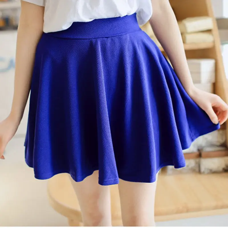 Плиссированные юбки с высокой талией, Женская юбка трапециевидной формы, японская школьная форма, летние короткие юбки