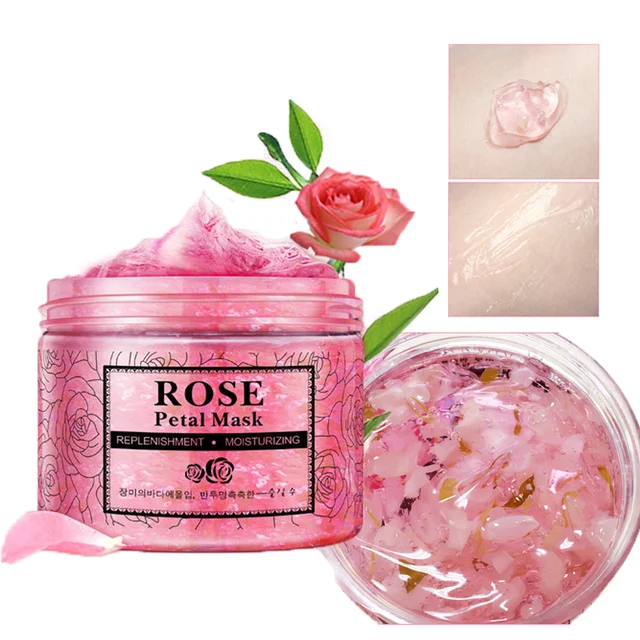 Bioaqua Rose Petals Hydrating Face Mask Nourishing Skin lifting Face Mask Bright Petals Clay