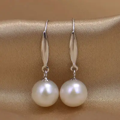 

Free Shipping >> new hot PERFECT CIRCLE 10-11 MM AAA SOUTH SEA AKOYA PEARL EARRINGS 14K WHITE GOLD CLASP