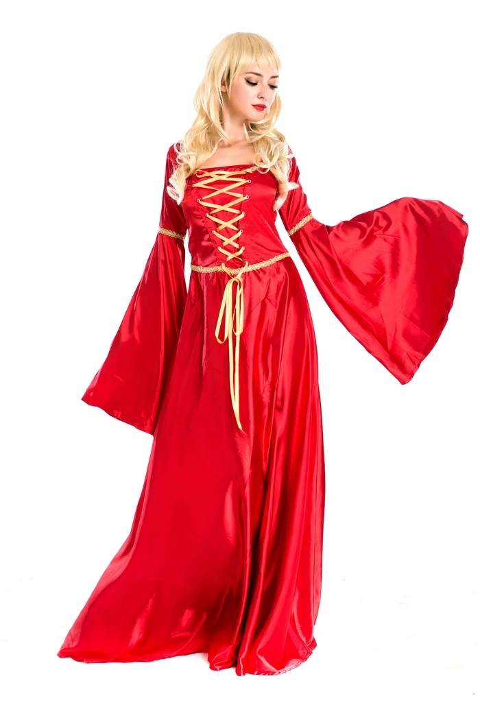 Благородный женский классический средневековый костюм эпохи Возрождения вечерняя одежда для невесты Maxiskit полное платье