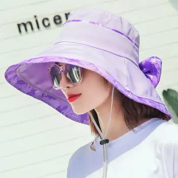 

2019 Fashion Casual Women Sun Hat Outdoor Sunscreen Cotton Big Brim Beach Cap Female Summer Breathable Sunhat uv protection
