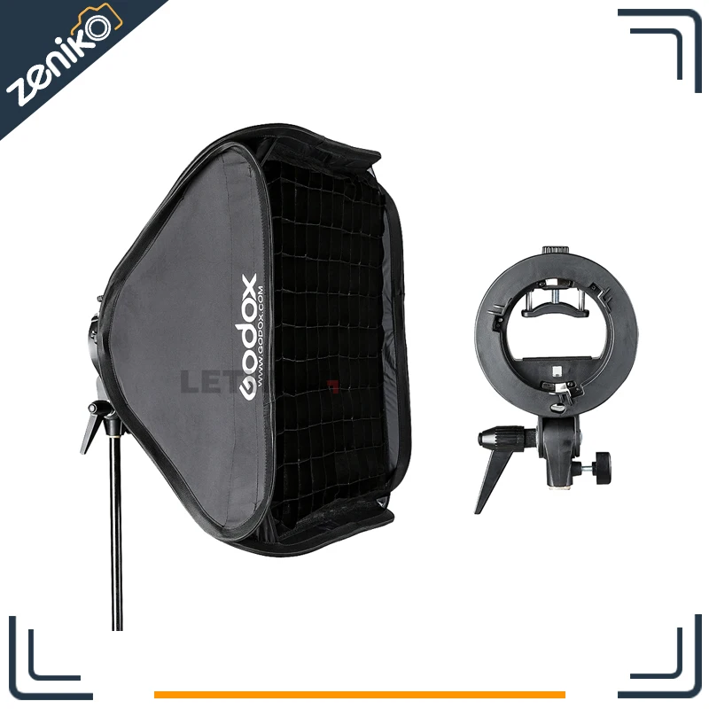 

Godox Foldable 60x60cm 24"x24" Bowen Mount Handy Speedlite Softbox with Grid with Carrying Bag for AD600B AD600BM Outdoor Flash