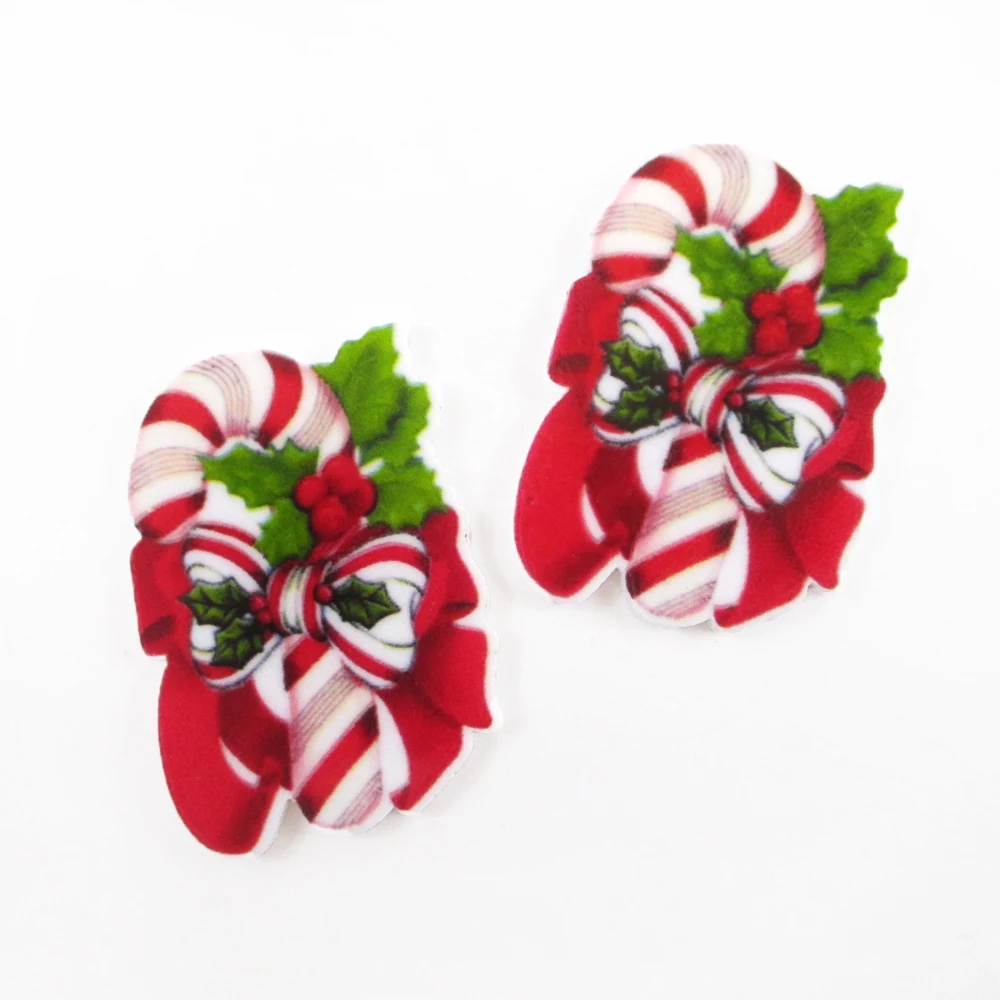 

28*40mm christmas flat back planar resin diy holiday decoration crafts accessories 10 pieces,DIY handmade materials,10Y52210