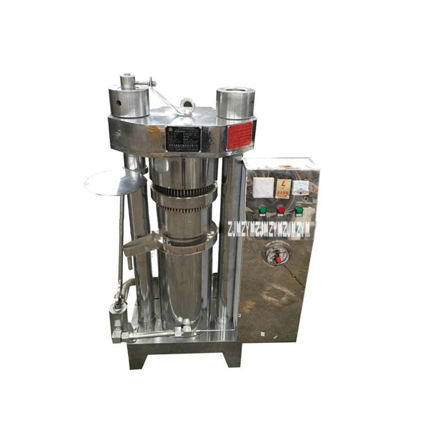 

30kg/h Automatic Heating Hydraulic Oil Press Machine Cocoa Beans Walnut Sesame Olives Sunflower Seed Oil Maker 6ZL-180 220V/380V