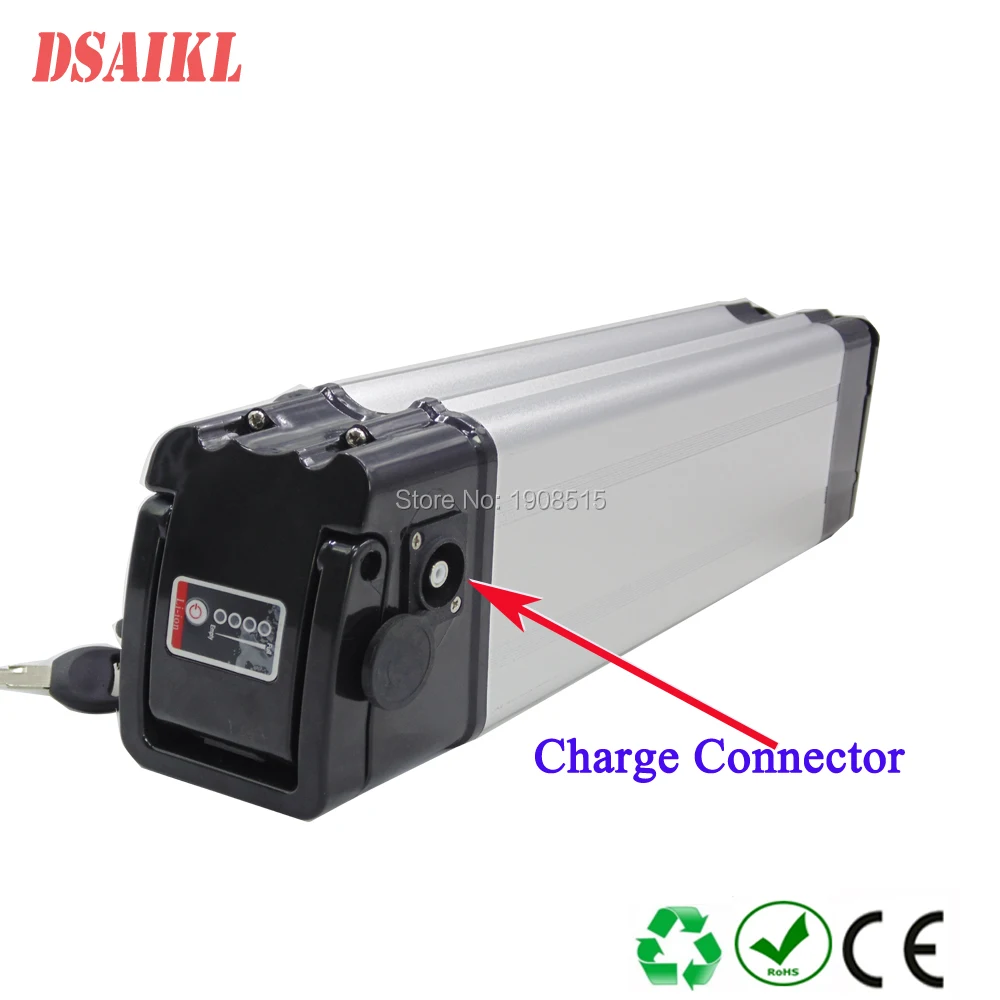 

Powerful silver fish Ebike battery 36v 11.6ah lithium battery by 10S4P 29PF/29E cells with 20A built-in BMS