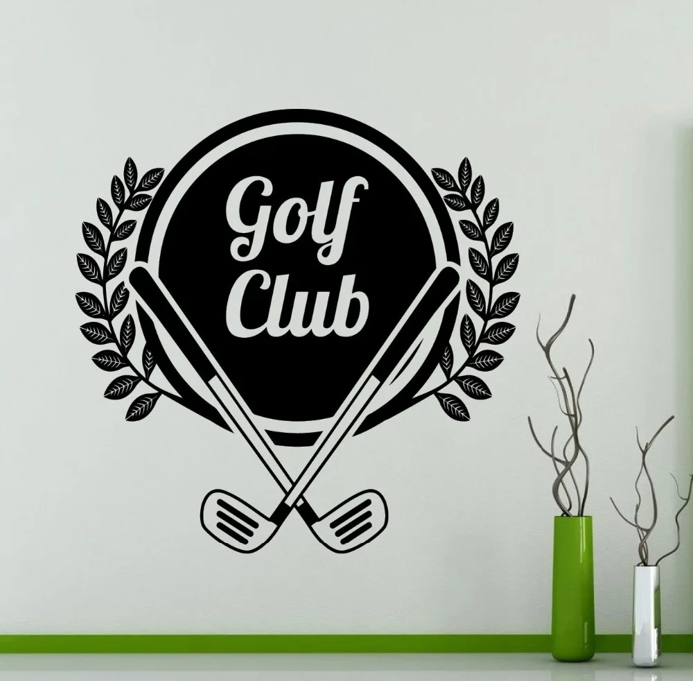 

Wall Decal Golf Club Logo Vinyl Sport Art Sticker Removable Mural Bedroom Living Room Home Decor House Wallpaper Poster WW-163