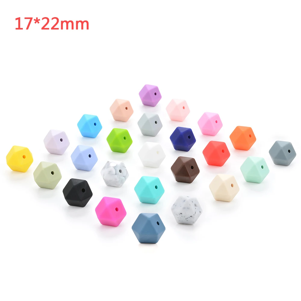 Buy Wholesale Large Hexagon Loose Silicone Beads for