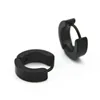 Fashion Black Gold Silver Color Small Stainless Steel Simple Hoop Earrings for Women Men Punk Jewelry Gifts ► Photo 3/6